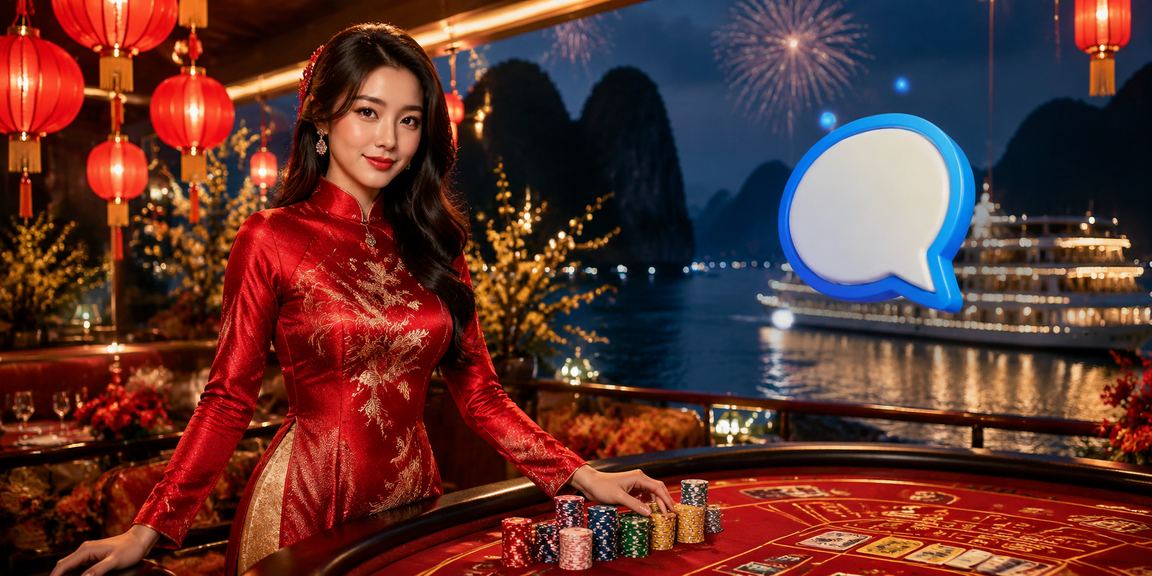 Người dùng trải nghiệm giải trí trực tuyến tại khu chợ đêm vịnh Hạ Long