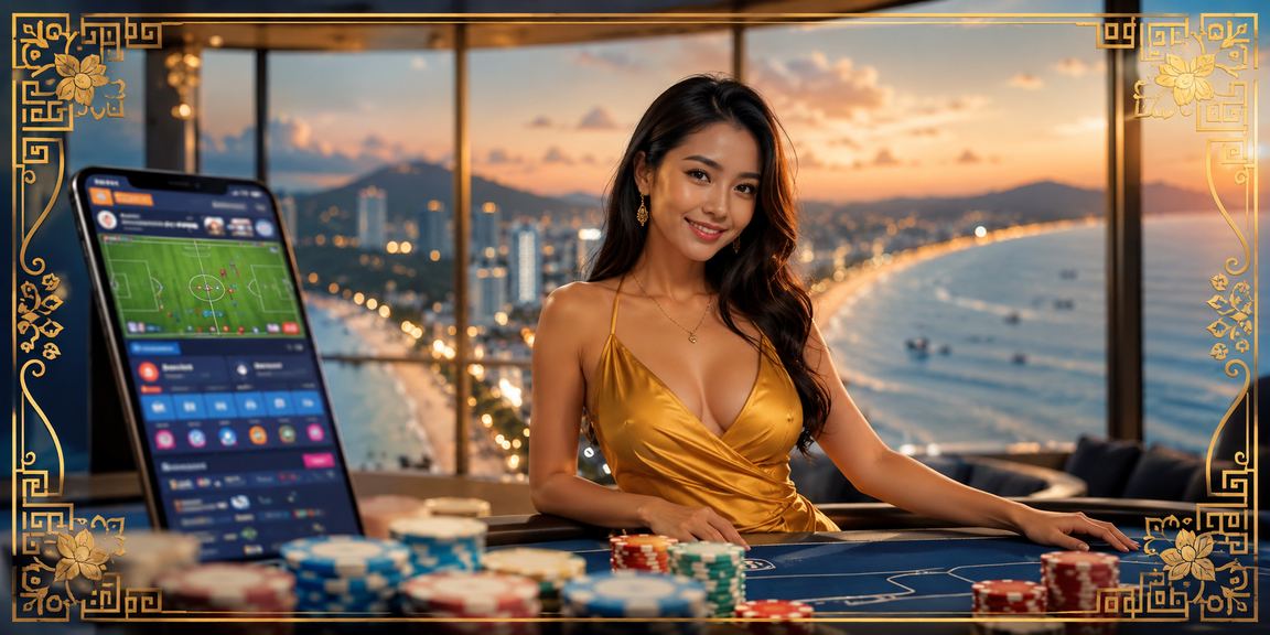 Người chơi sử dụng ứng dụng cá cược 9003 tại bãi biển Vũng Tàu